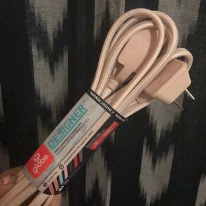 Pink Fabric Covered Extension Cord